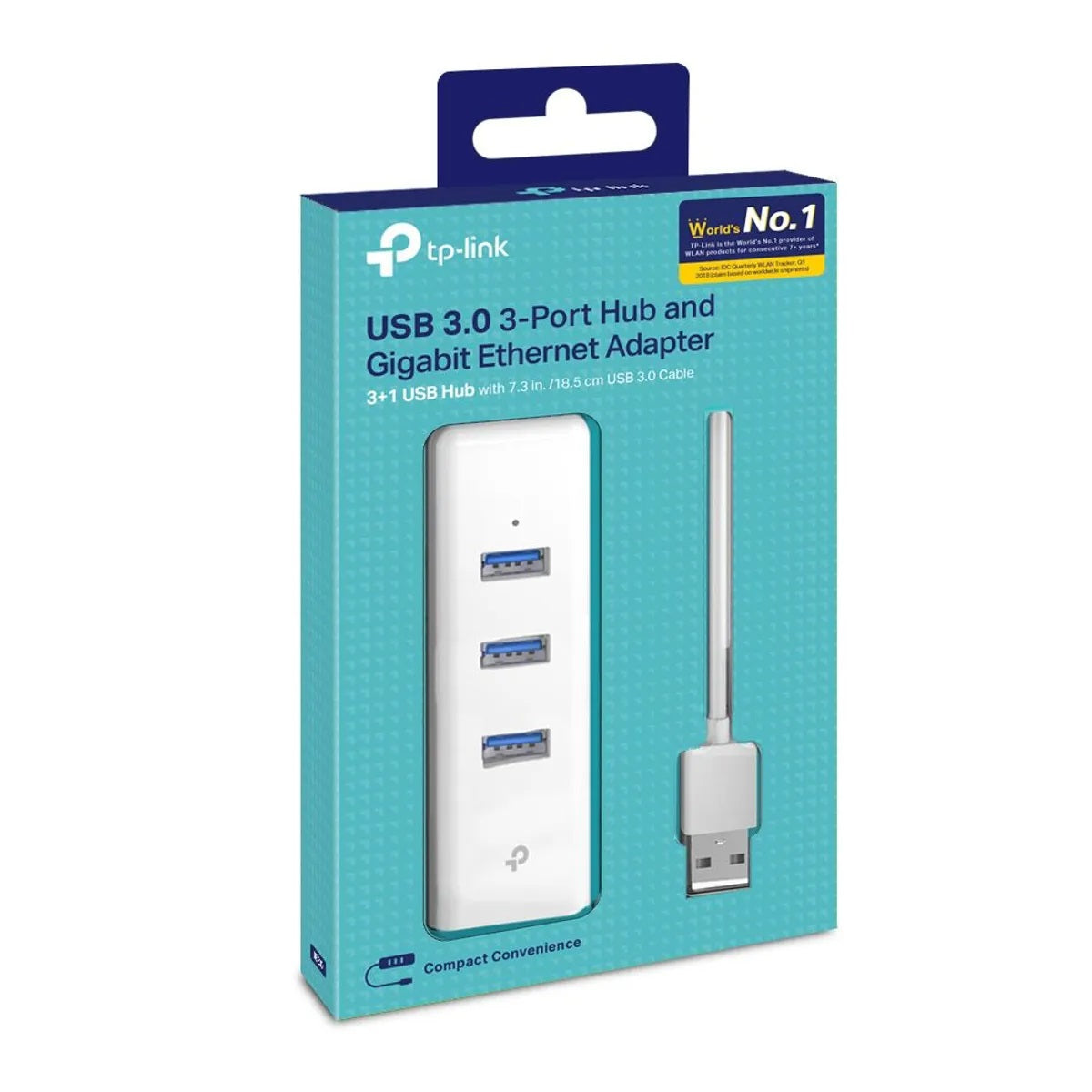 Adaptador USB 2 en 1 TP-LINK UE330, Hub 3 puertos Gigabit Ethernet