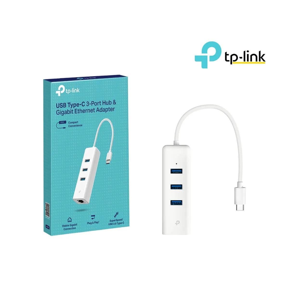 Adaptador USB-C TP-LINK UE330C, Hub 3 puertos Gigabit Ethernet