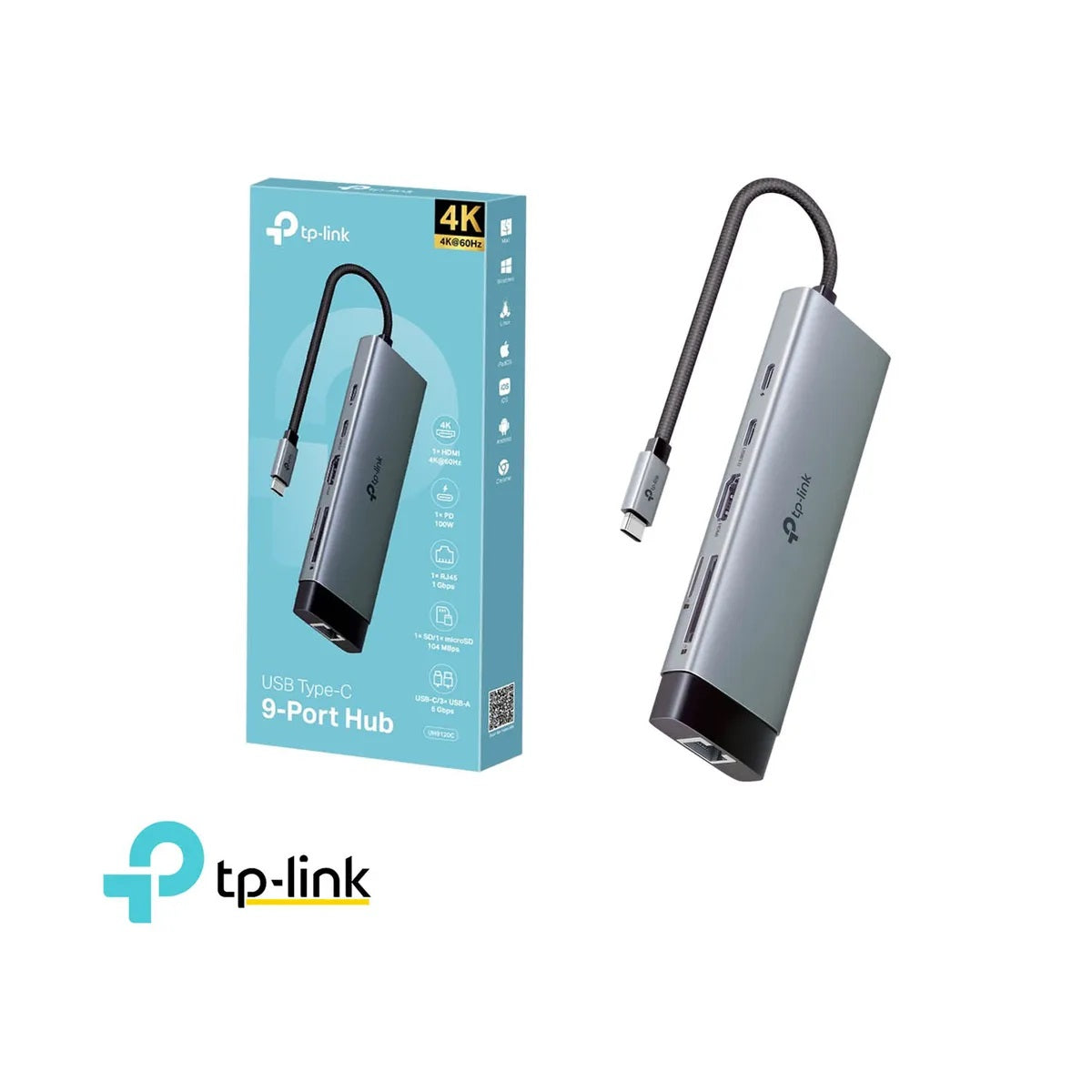 Adaptador HUB TP-LINK UH9120C USB-C  9 en 1  5 Gbps