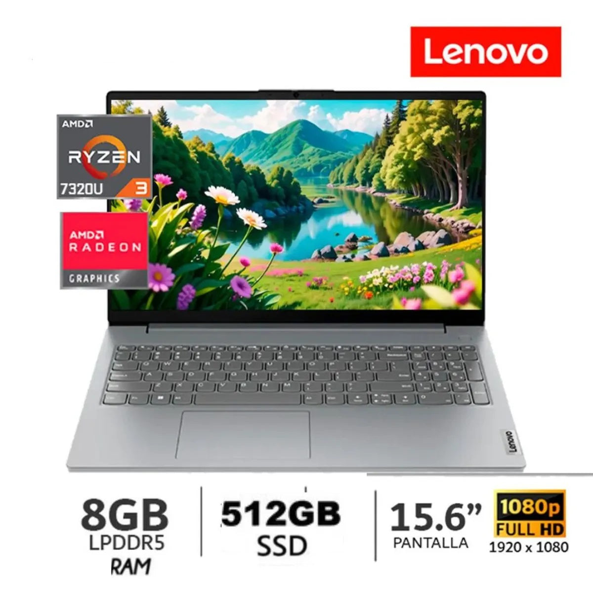 Laptop Lenovo V15 G Ryzen3-7320U 8GB, SSD 512GB, 15.6", FreeDos (82YU017LLM)
