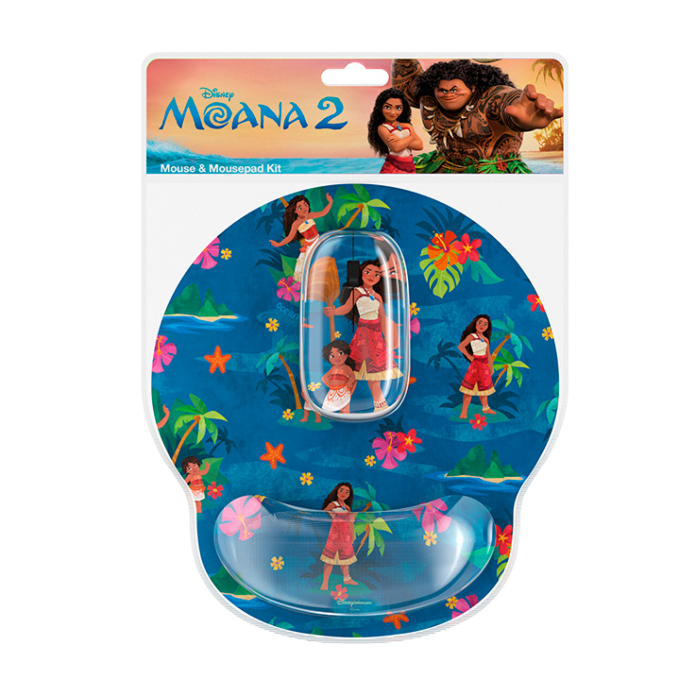 Kit Mouse Inalámbrico + Pad Mouse XTECH Edición Moana (XTM-DKT3MO)