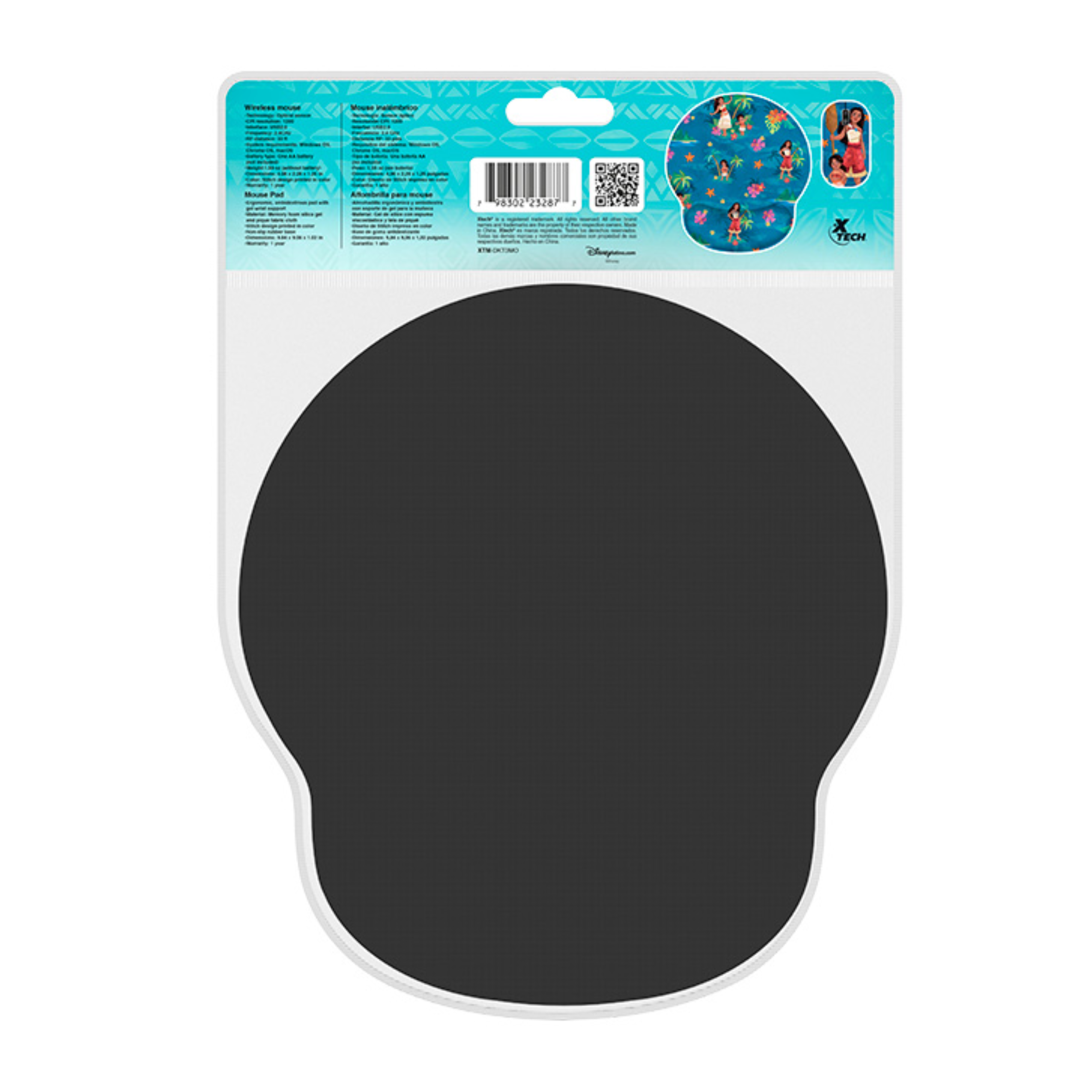 Kit Mouse Inalámbrico + Pad Mouse XTECH Edición Moana (XTM-DKT3MO)
