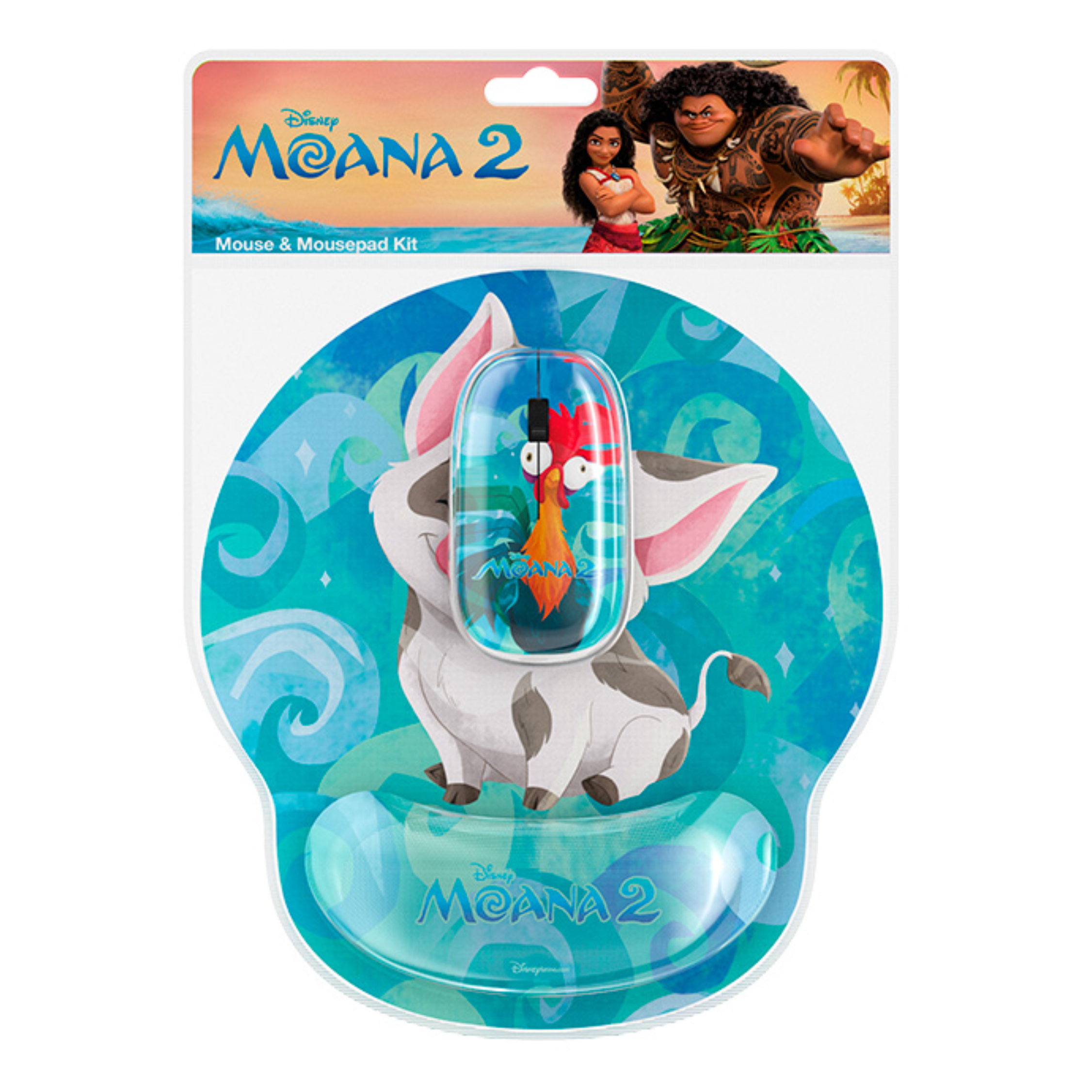 Kit Mouse Inalámbrico + Pad Mouse XTECH Edición Moana (XTM-DKT4MO)