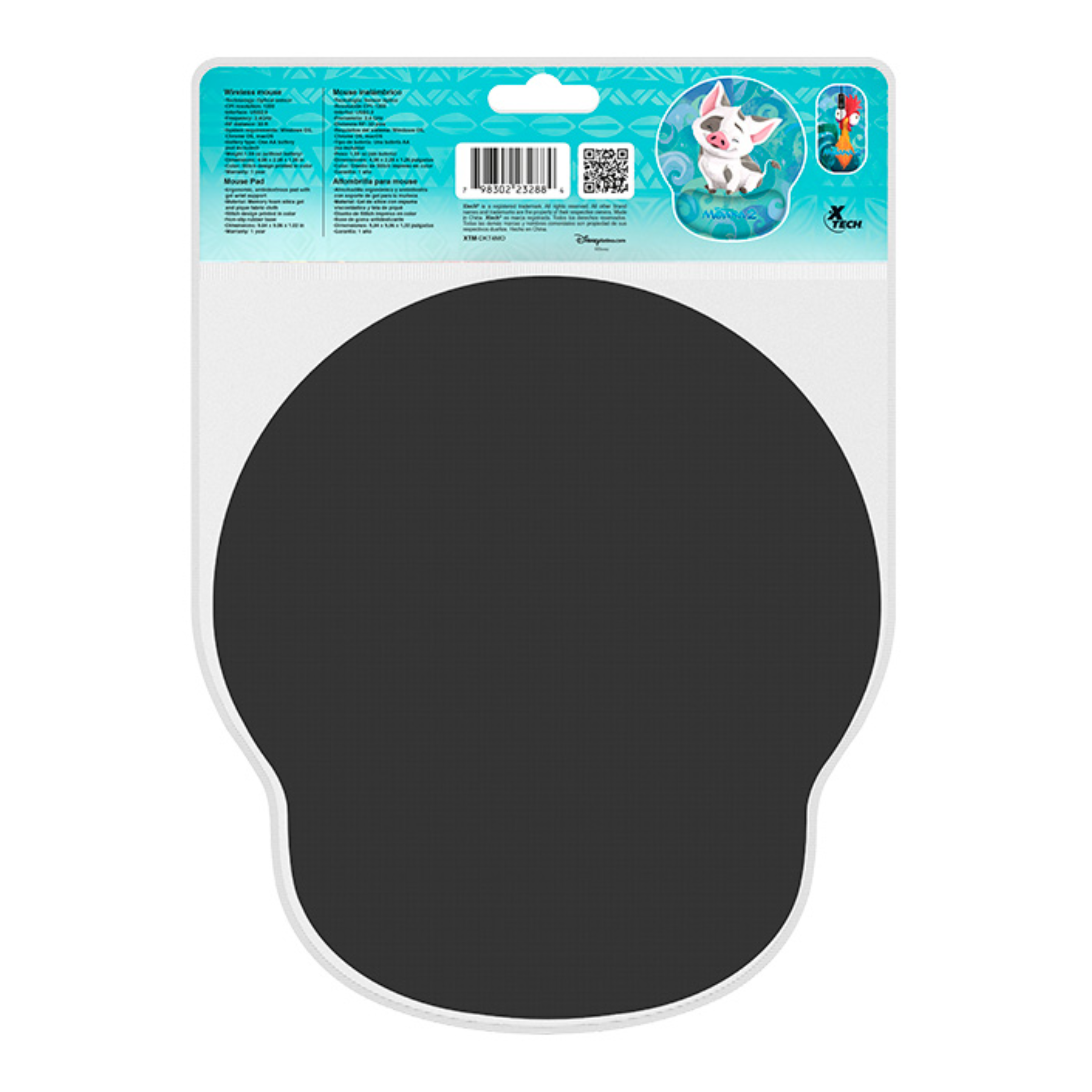 Kit Mouse Inalámbrico + Pad Mouse XTECH Edición Moana (XTM-DKT4MO)