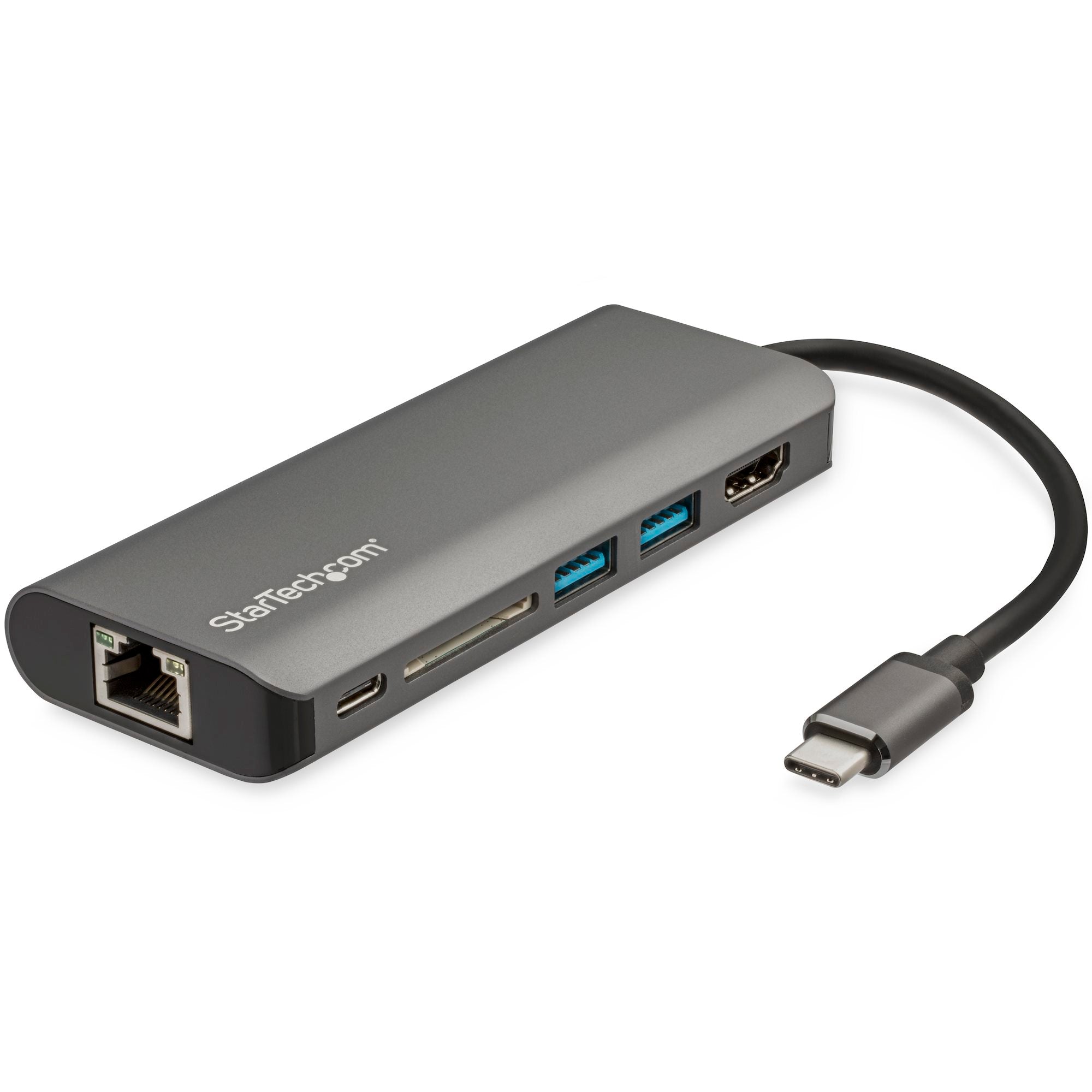 Hub StarTech USB-C 6 en 1 HDMI 4K/RJ45/USB 3.0/USB-C PD/SD (DKT30CSDHPD3)