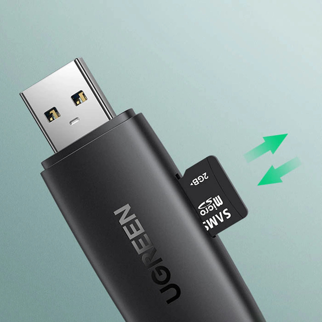 Lector de memorias dual SD/Micro SD Ugreen CM304 USB-A y USB-C (80191)