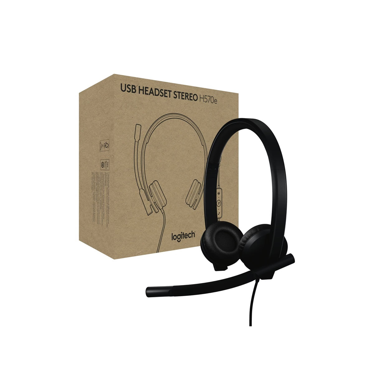Auricular Logitech B2B H570E USB Stereo Black