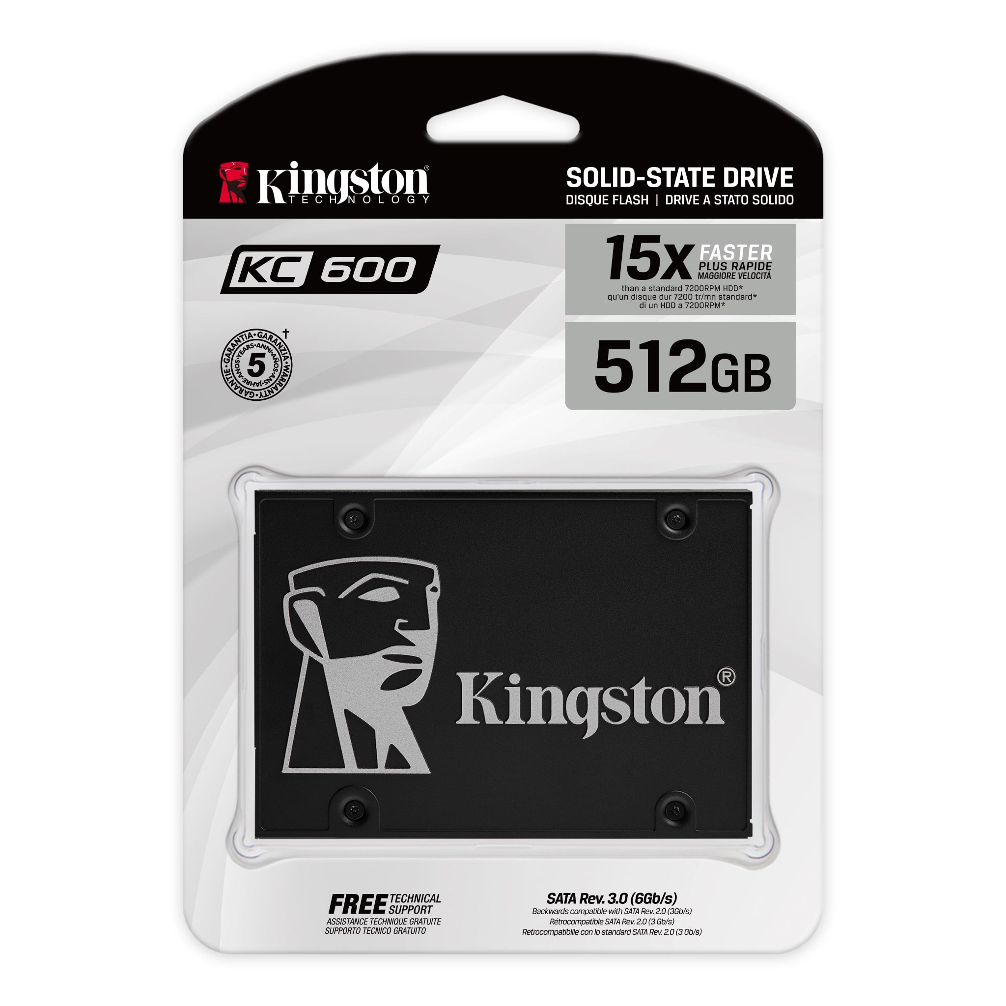 Disco Duro Solido Kingston KC600 512GB 2.5" SATA (SKC600/512G)