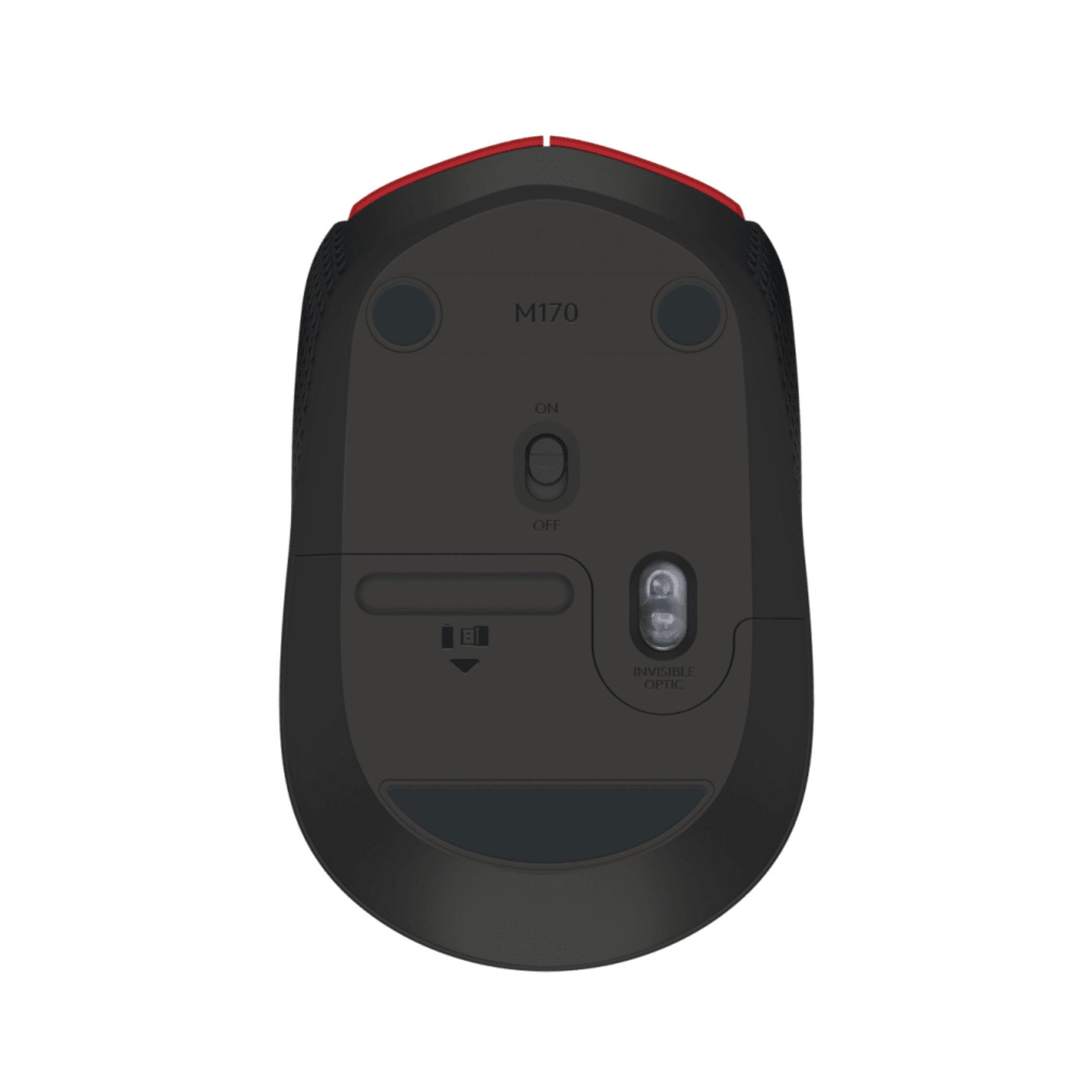 Mouse Logitech Inalámbrico M170 Rojo/Negro