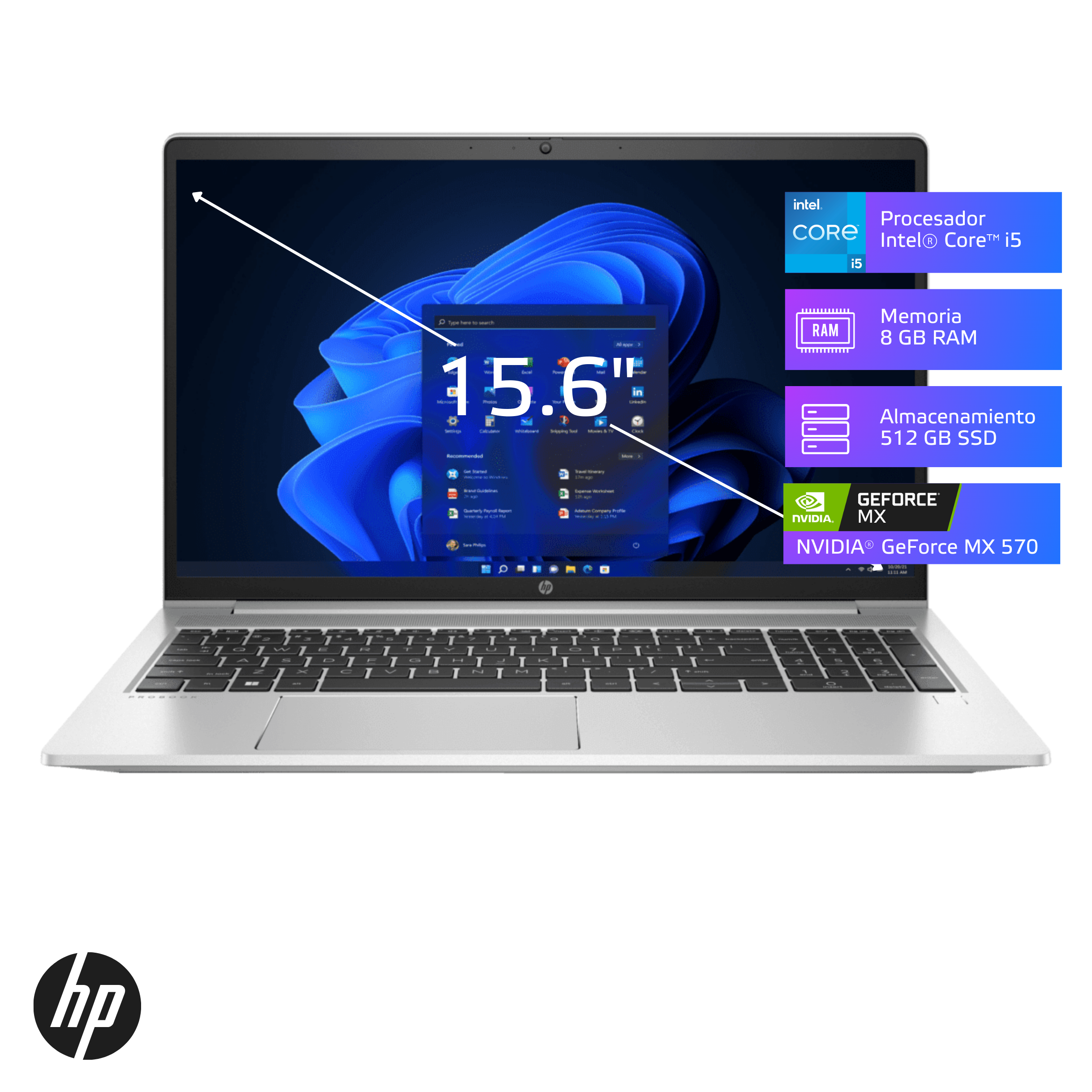 Laptop HP ProBook 450 G9 Core i5-1235U 8GB, SSD 512GB, MX570 2GB, 15.6", Windows 11 Pro (6X2J8LT)