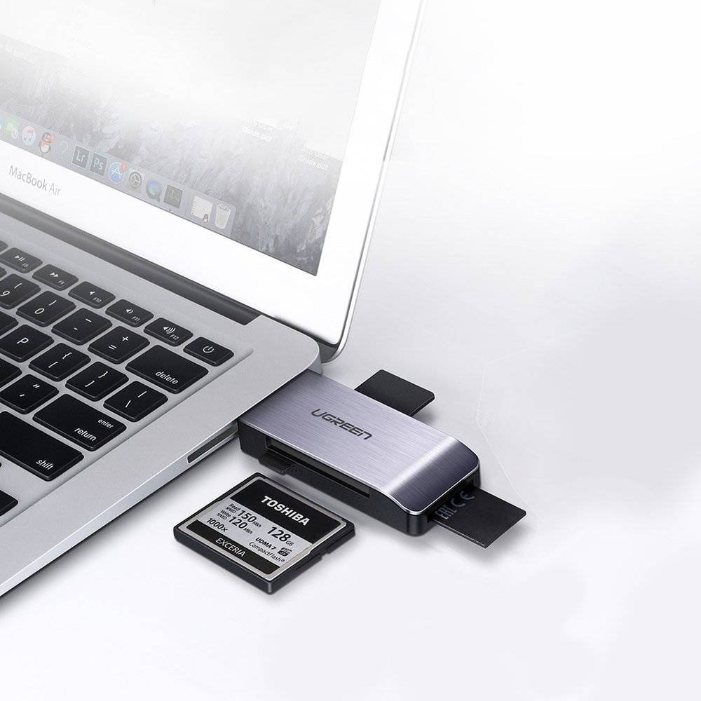 Lector de tarjetas 4 en 1 USB 3.0 Ugreen para SD/Micro SD/CF/MS (50541)