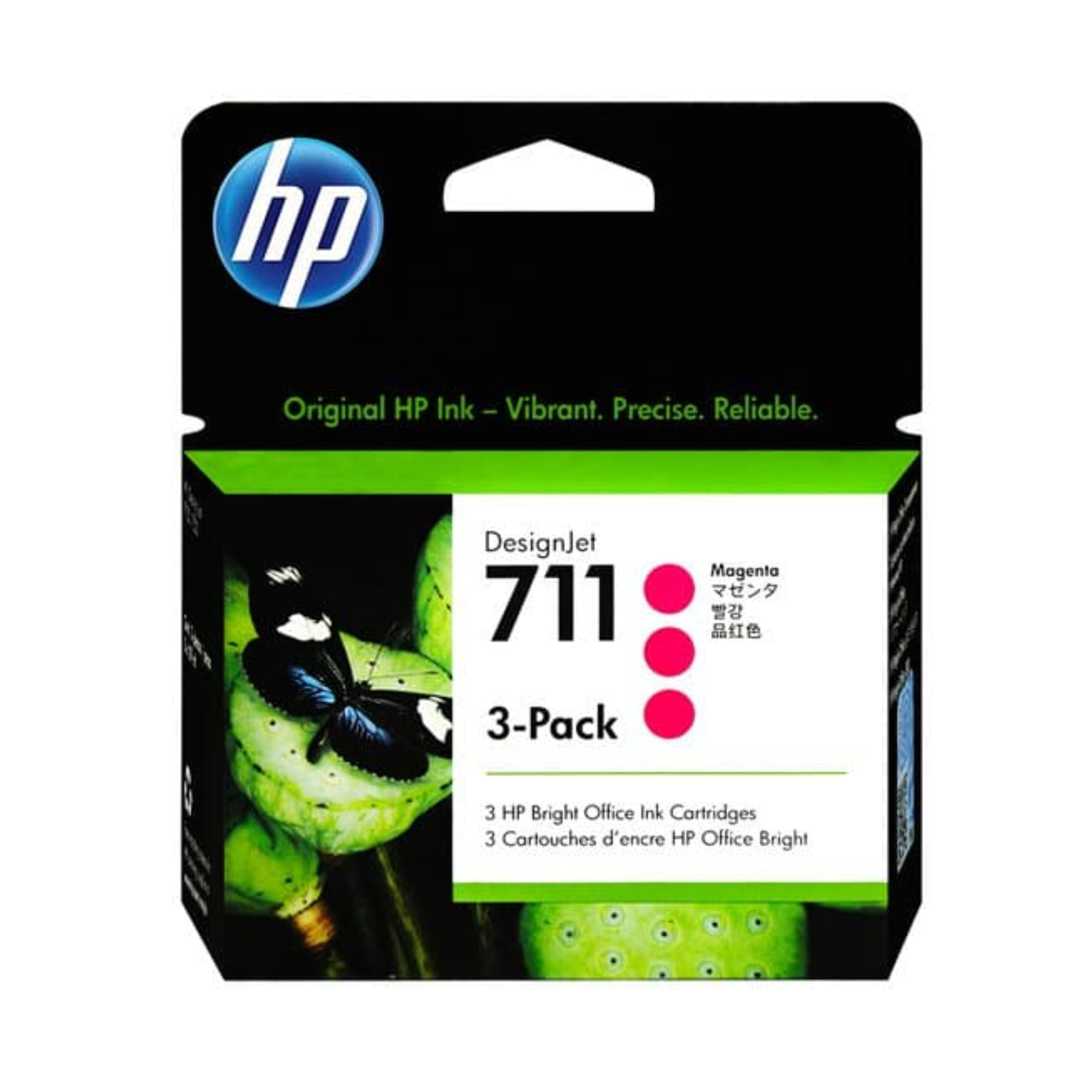 Cartucho de tinta HP 711 Magenta (CZ131A) DesignJet T120/T520 3-Pack 29ml c/u