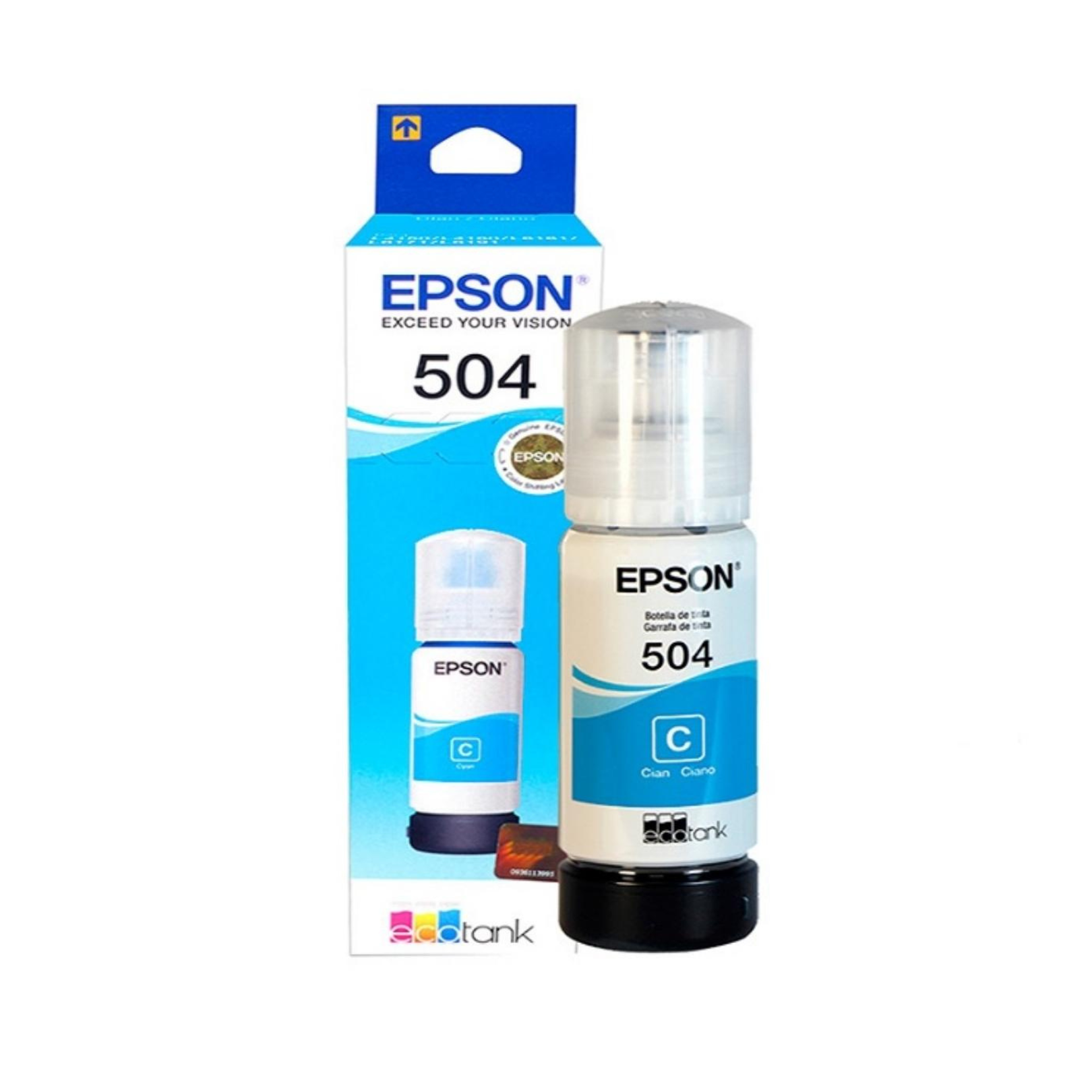 Botella de tinta Epson 504 Cian (T504220) L4150/L4160/L4260/L6171/L6270