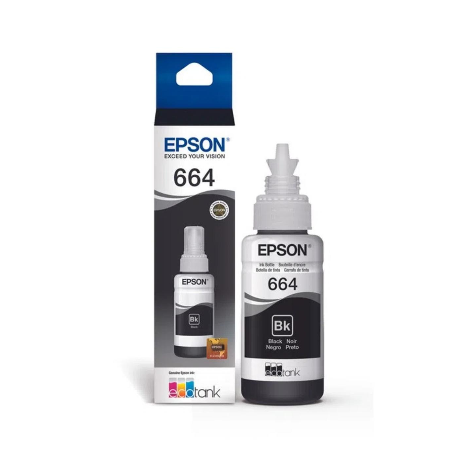 Botella de tinta Epson 664 Negro (T664120) L350/L210/L455/L565