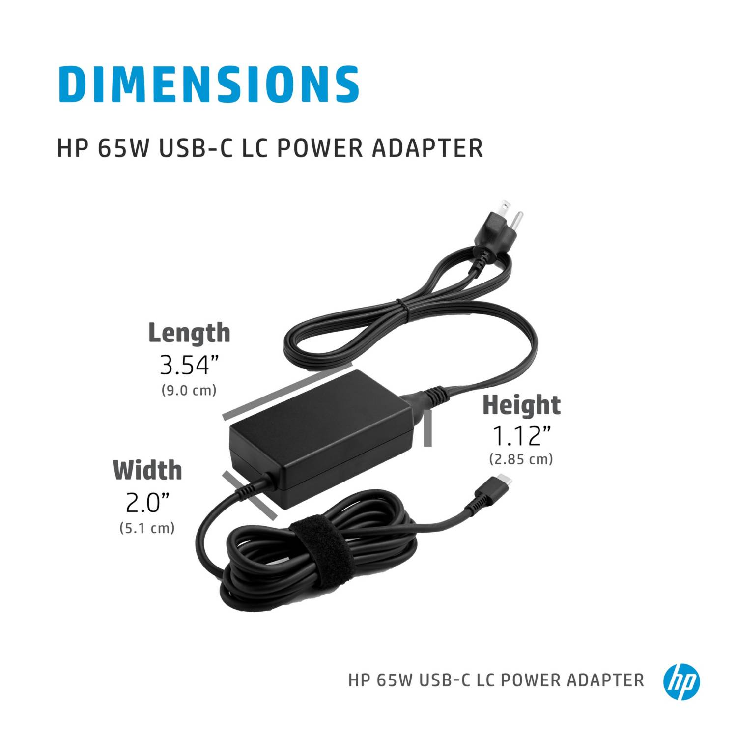 Cargador HP de CA Usb Tipo-C De 65W (1P3K6AA)