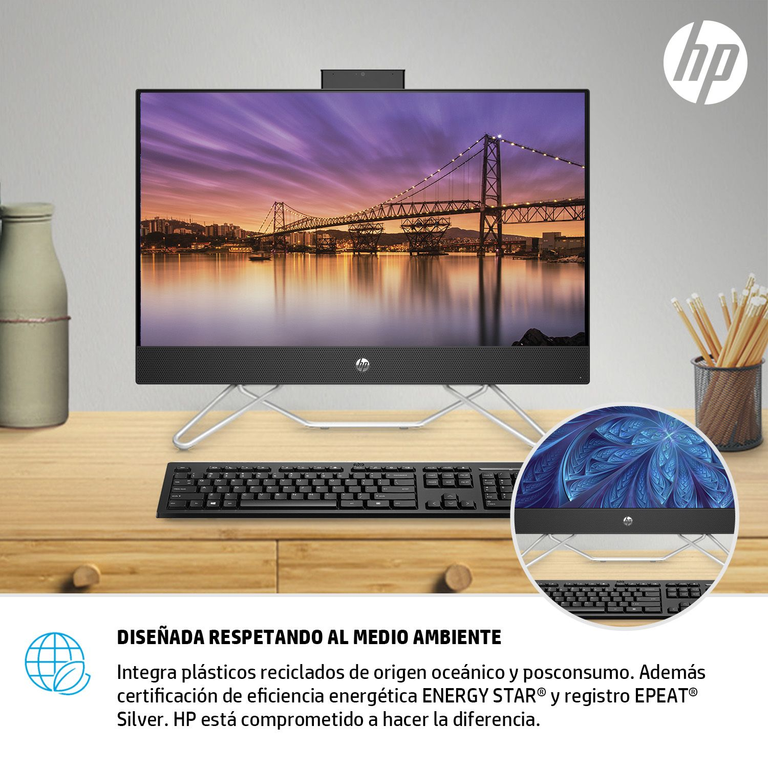 All In One HP 24-cb1004la Core i5-1235U 16GB, SSD 512GB, 23.8", Windows 11 (69K50LA)