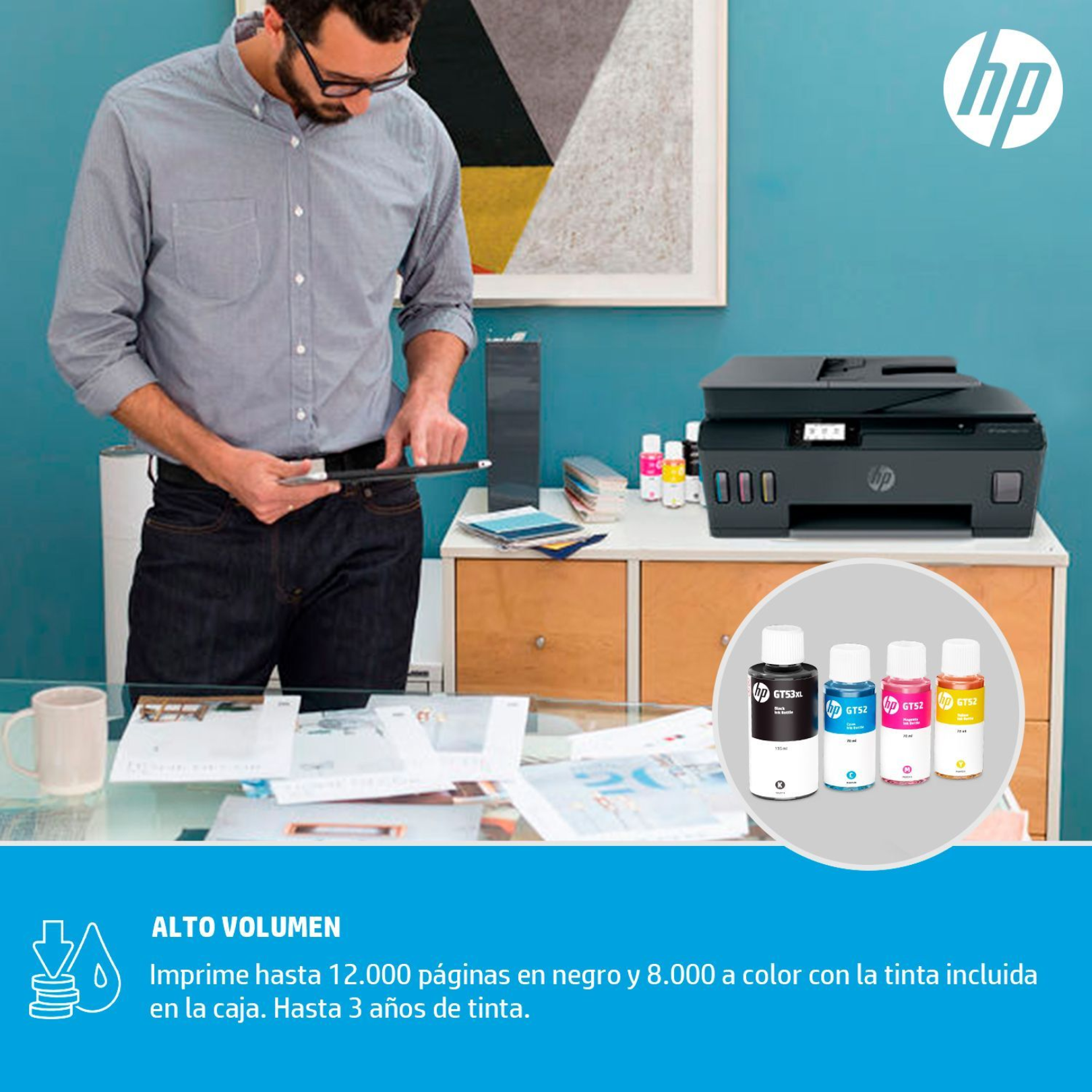 Impresora Multifuncional HP Smart Tank 530 Wireless (4SB24A)