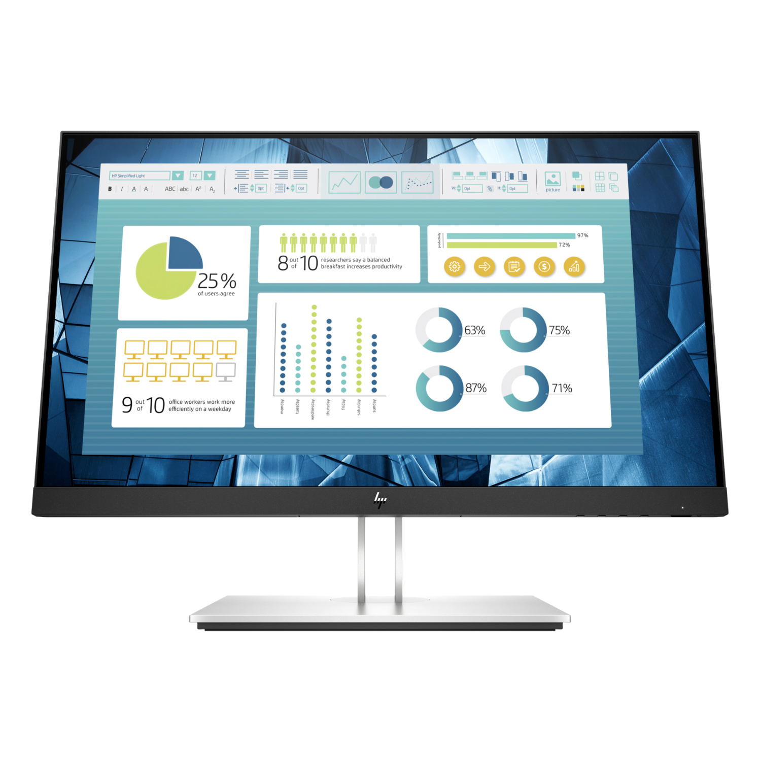 Monitor HP E22 G4 21.5",FHD,VGA,HDMI,DISPLAYPORT,USB (9VH72AA)