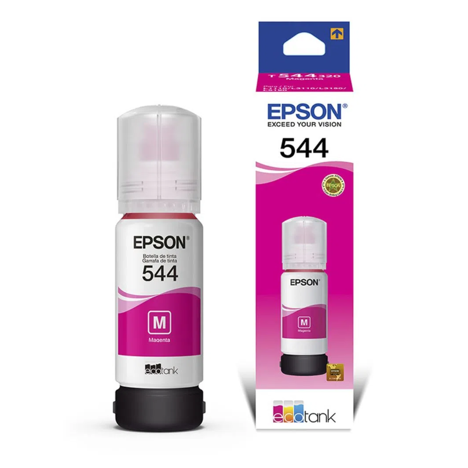 Botella de Tinta Epson 544 Magenta (T544320) L1110/L3110/L3210/L3150/L3160/L5190