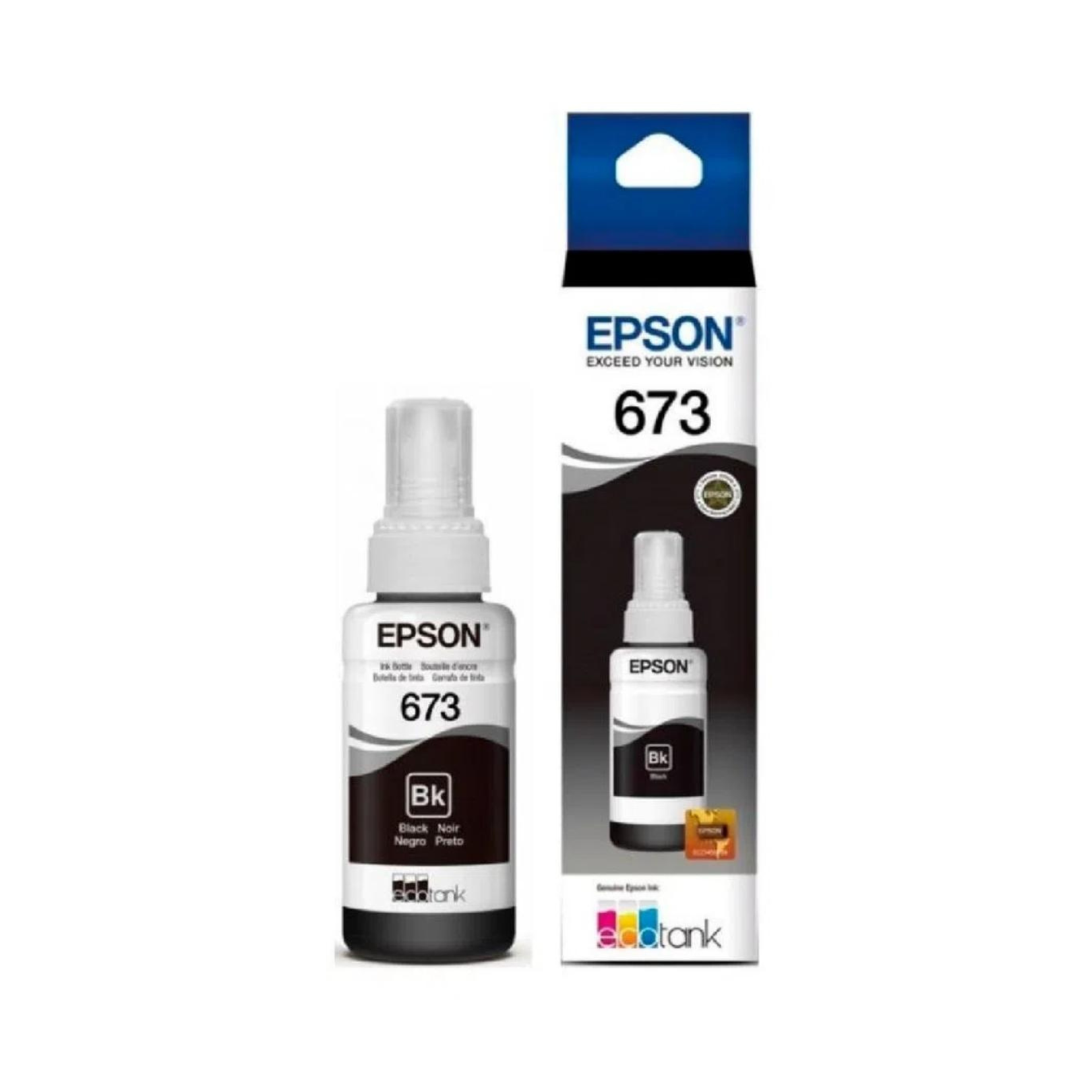 Botella de tinta Epson 673 Negro (T673120) L800/L805/L850/L1800