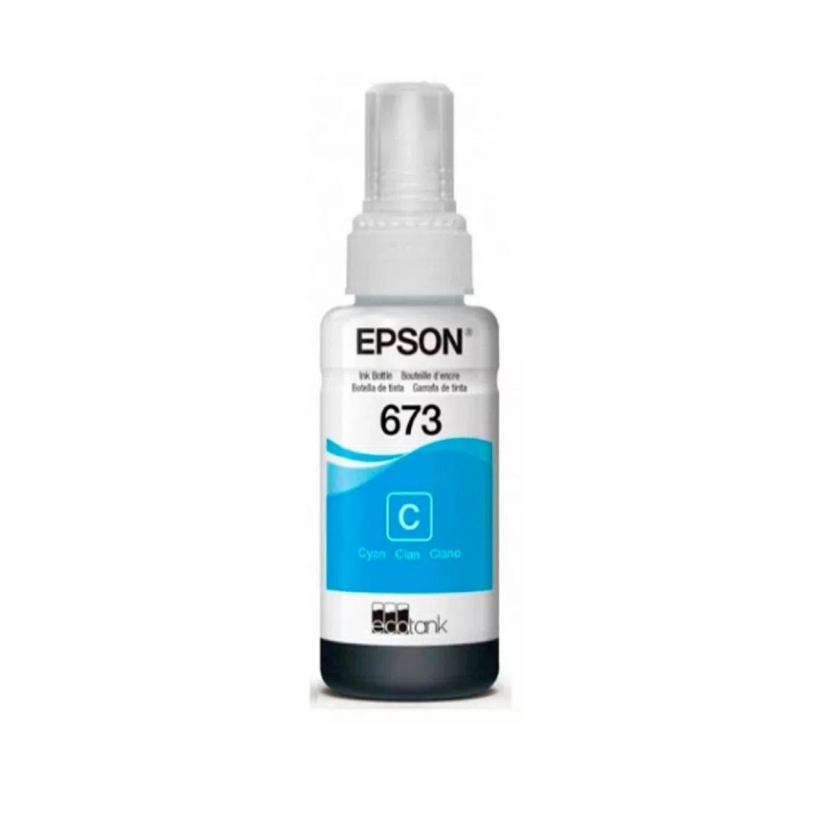 Botella de tinta Epson 673 Cian (T673220) L800/L805/L850/L1800
