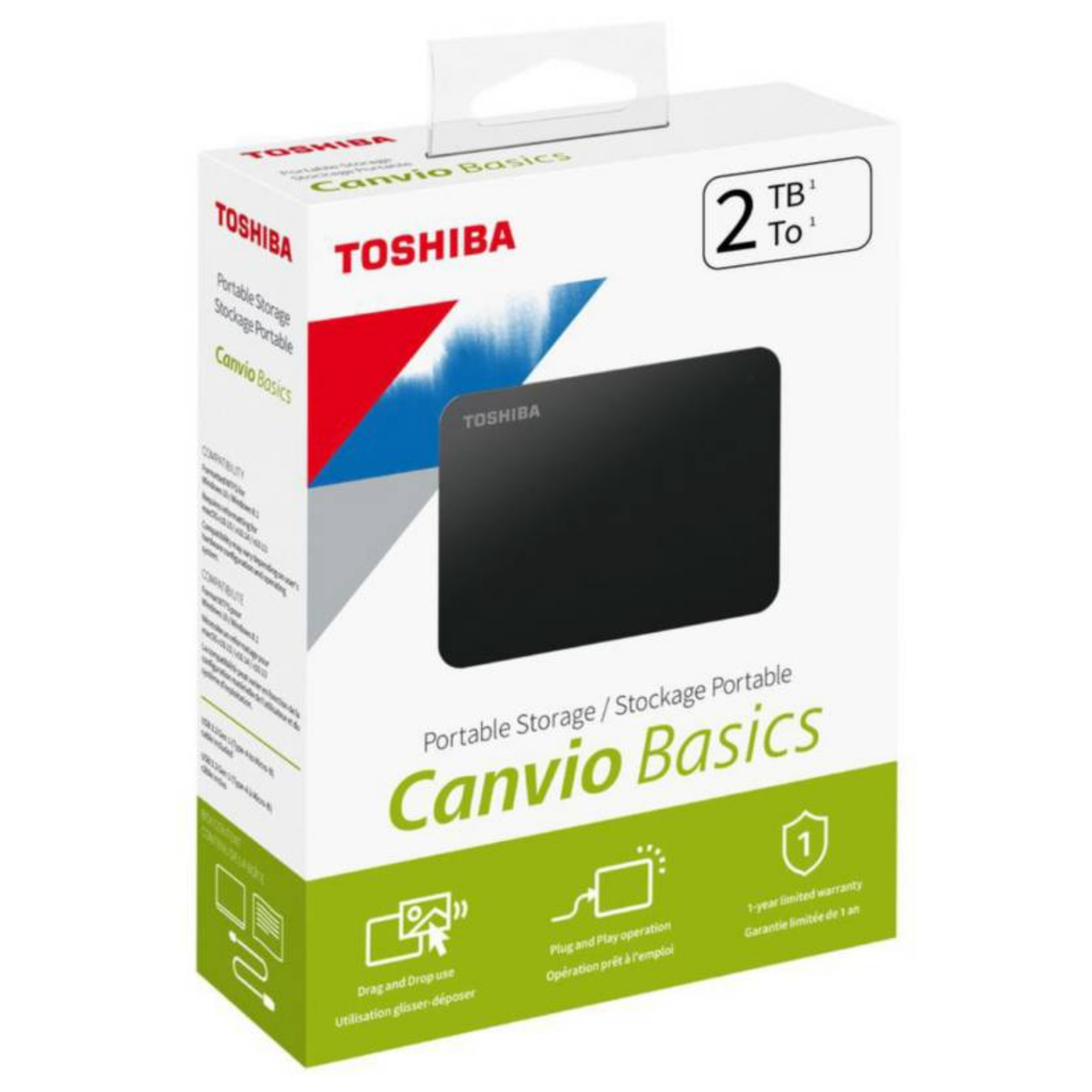 Disco duro externo Toshiba 2TB Canvio Basic 3.0 (HDTB520XK3)