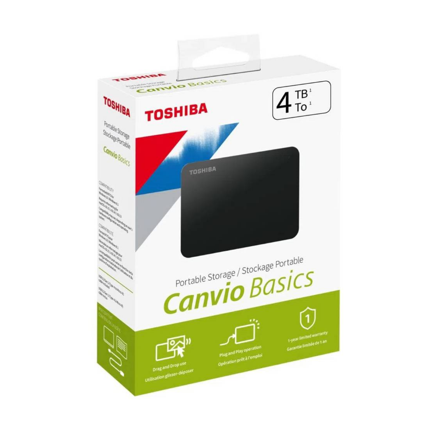 Disco Duro Externo Toshiba 4TB Canvio Basic 3.0 (HD4TBTO440XK3AA)