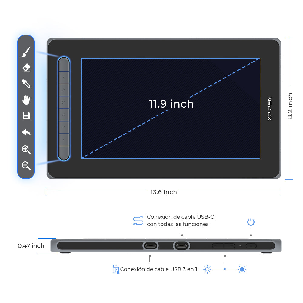 Pantalla Grafica XPPen Artist 12 (2da. Gen)