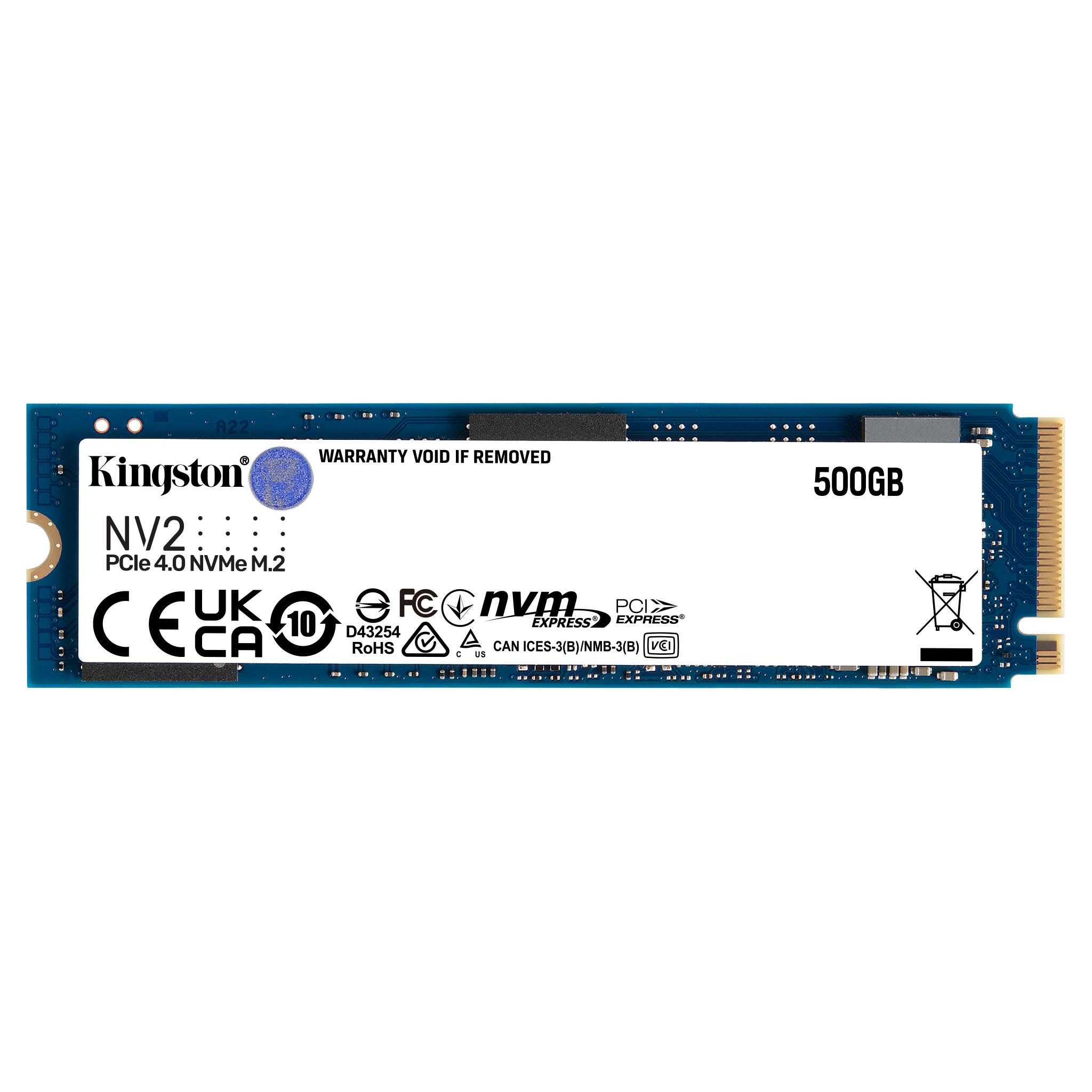 Disco Duro Solido Kingston NV2 NVMe PCIe 4.0 M.2 500GB (NV2S/500G)