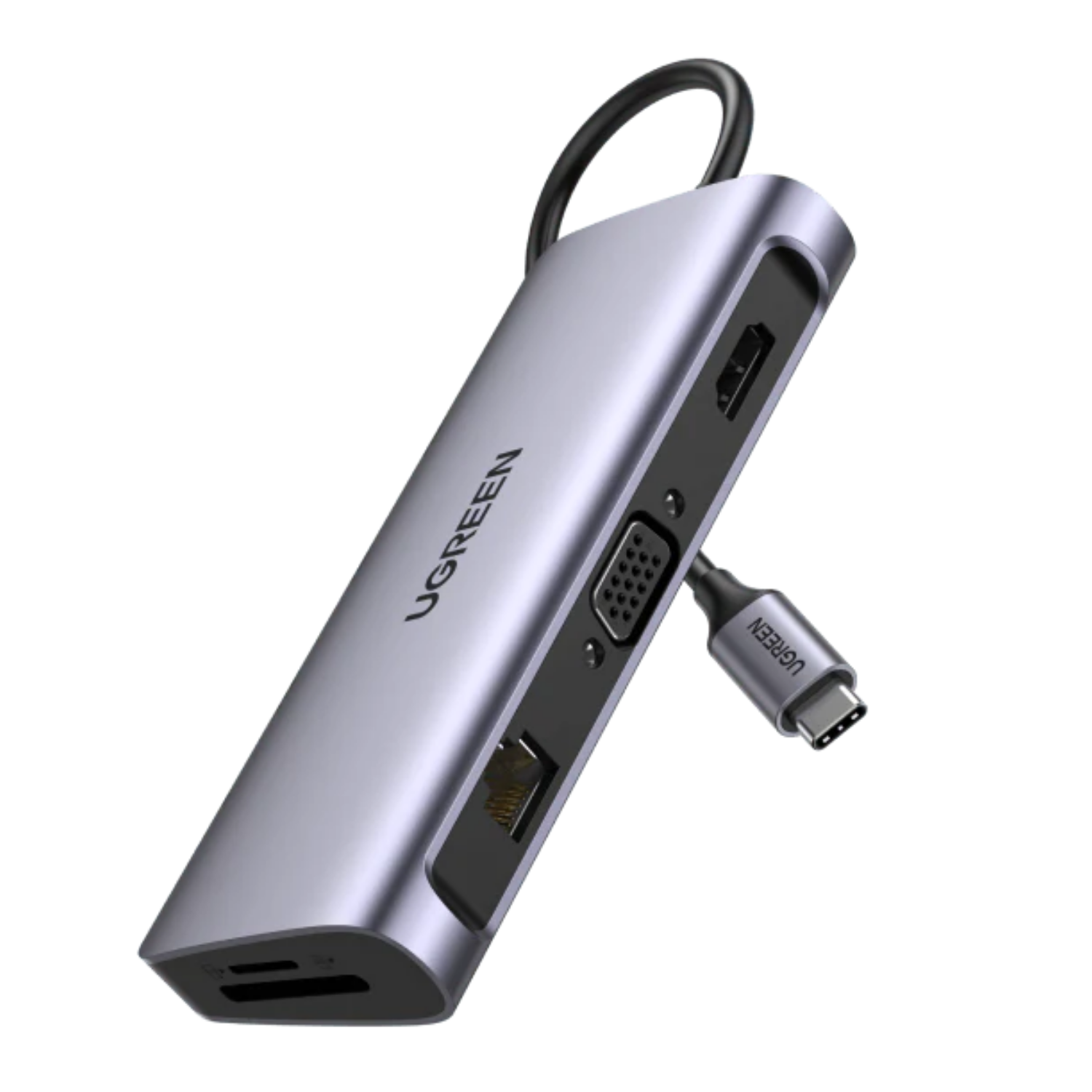 Adaptador Ugreen USB-C 10 en 1 HDMI/VGA/RJ45/USB 3.0/USB-C/SD/TF/AUDIO 3.5mm (80133)